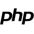 Black php logo